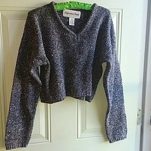 Vintage 90's v neck cropped sweater small